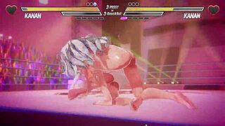 Lesbian battle 3 turns into wild pussy sex showdown!