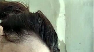 What happens when mature hotwife Candi Annie milks cock at nudist resort pool with cumshot swallow