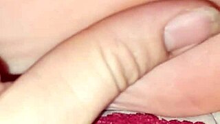 Girlfriend lies back while her feet get licked and toes sucked in intimate fetish session