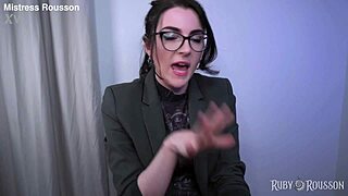 ready to swallow cum in this topless edging therapy session?