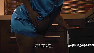 Pregnant Ebony Avery Jane Takes Nathan Bronson's Seed in Kitchen