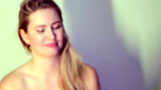 Big Boobs Massage for Cute Blonde Babe with Wet Pussy
