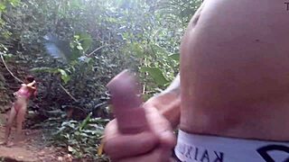 I felt so embarrassed getting caught masturbating on the waterfall trail while the girl kept watching me outdoors