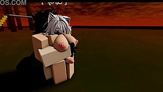 roblox fight goat animations with fishnets in cartoon style