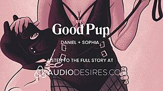 I love being mistress's obedient pup with chastity anal tail plug and creampie