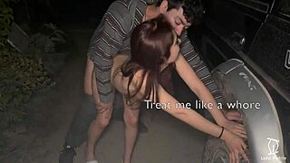 Left Party With Two Guys Became Their Outdoor 18+ Slut In Mmf Action