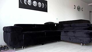 I love dominating my husband with my redhead socks and bare feet smelling in this trailer