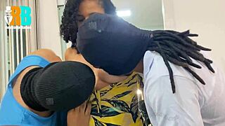 hey brazilian bull join our amateur threesome with submissive wife and husband watching