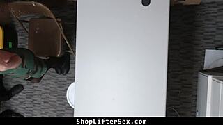 Lp Officer Takes Extra Measures To Punish Teen Shoplifter With Garage Striptease And Rough Doggystyle