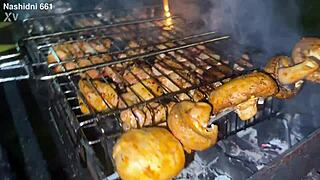 hardcore sauna sex with skinny brunette teasing big cock in shower for wet pussy riding