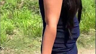 offering money to venezuelan girl for public fucking in jeans while doing yoga outdoors