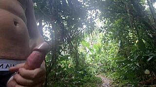 I felt so embarrassed getting caught masturbating on the waterfall trail while the girl kept watching me outdoors