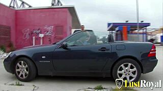 Slutty Horny Brunette Gets Bent Over For Outdoor Fucking And Cumshot! She's Riding Cowgirl Hardcore Until He Cums!