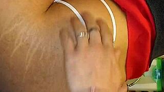 In the kitchen, the Latina shemale sucked my cock before I fucked her asshole in close-up view.