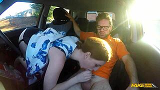 oh man i love how this british ginger babe shows off her big tits and that dirty little secret in the car... it's so hot ya know?