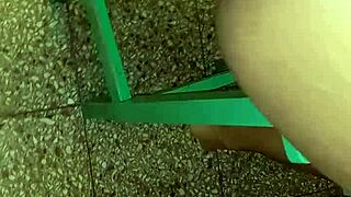 In the kitchen, the Latina shemale sucked my cock before I fucked her asshole in close-up view.