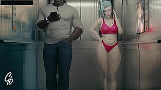 Black COCK Interracial SUCKING And ANAL Fucking In 3D Cartoon With Monster Oral Sex