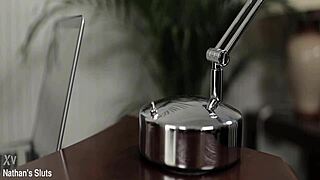 Skinny petite 18+ teen gets anal strapon punishment with ass licking and muff diving from busty blonde principal angel wicky