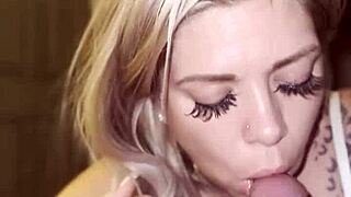 throat goat takes big black cock in deepthroat interracial session.