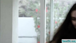 Blonde lesbians Bella Rolland and Lily Lou enjoy pussy licking in 69 position