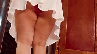 Look at this hidden recording of curvy Peruvian changing clothes in the room.