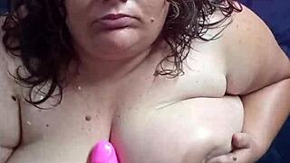 Chubby Curvy Girl With Big Natural Tits Sucks And Licks Wet Vibrator In Homemade Video