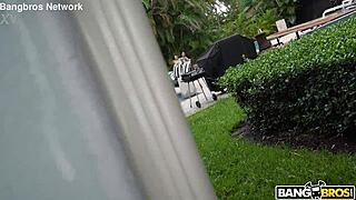 Brunette Lesbian Explores Interracial Ass Play With Big Tits Asian Partner