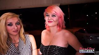 Exotic coeds jackie and trinity suck tits and share hard dick