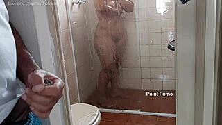 stepmom always leaves shower door open for my spying