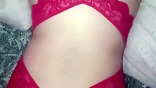 i feel so excited with red lingerie full of cum from swingers