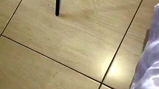 Amateur bends over sex doll for intense anal toy masturbation session