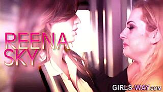 How does a milf dominate a babe in lesbian girl-on-girl fingering and oral play?