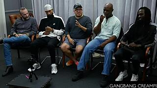 Big Tittied Bubble Butt Blonde Gets Creampied in Wild Gangbang