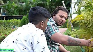 Desi chubby wife repays husband debt with bent over doggystyle fucking from old stranger in bangladeshi country setting