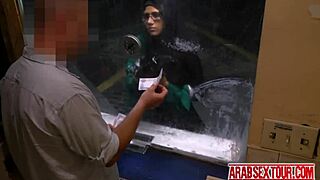 Arab chick checks into hotel room just to get fucked doggystyle by big cock