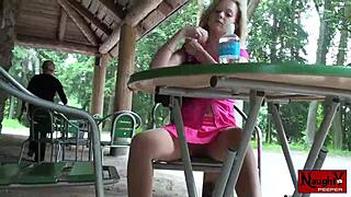 Why Not Peek Up Hot Babe's Skirt At Panties And Nylons