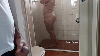 stepmom always leaves shower door open for my spying