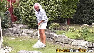 Teen Hottie Subtly Teases Grandfather With Blowjob And Riding Action