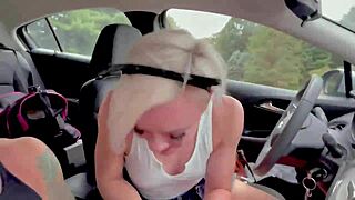 Girlfriend Sucks Cock In A Car Eddie Danger Road Head Deepthroat Cumshot