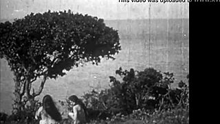 Vintage Nudes Pose Naked In Nature With Hairy Pussy