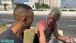 Oh man, this patricinha went hunting homeless guys to fulfill wild sexual fantasies with brazilian slut spreading big clit for interracial creampie and ass to mouth outdoors