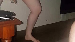 Wife boldly pisses directly for her husband