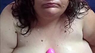 Chubby Curvy Girl With Big Natural Tits Sucks And Licks Wet Vibrator In Homemade Video