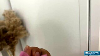 Sexy brunette Amanda Clarke sucking that cock before hard pounding quickie