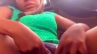 Caught Nerdy Girl Next Door Dripping Wet In Car With Big Pussy Lips