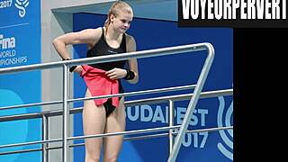 Womens High Diving Voyeur Captures Young 18+ Candid Legs And Bikini Ass!