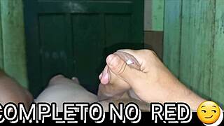 Solo Guy Starts Alone but Ends with Skinny Brazilian Brunette Riding His Big Cock Passionately in Romantic Softcore POV with Moaning and Ass Spreading