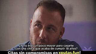 Cute Busty Girl In Glasses Gets Creampie From Spanish Sub