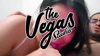 Curvy Latina Wife Milks Husbands Cock Daily with Blowjob. Swallows Cum in Bedroom Close Up.