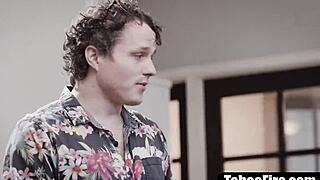 hot girlfriend cheats on boyfriend with his stepbrother in taboo couple hardcore fucking sex